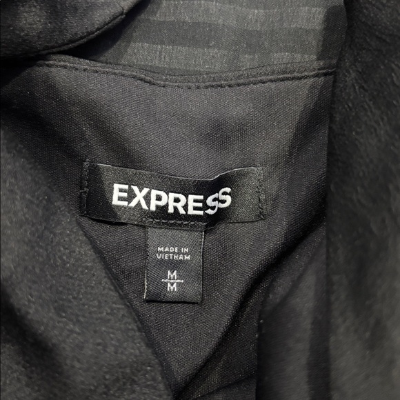 Express Black Women's Slip Dress with Ruffle Tiers - Picture 2 of 3